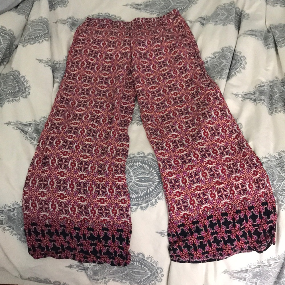 Patterned Flowy Pants - image 1